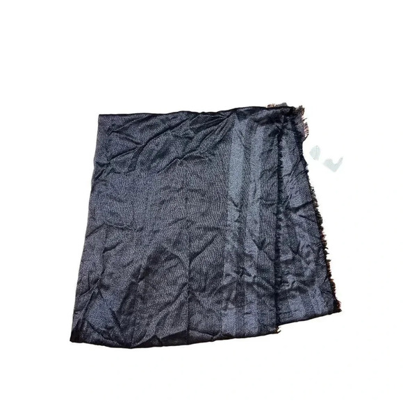 Kinross cashmere scarf lightweight black NWT - Picture 4 of 15